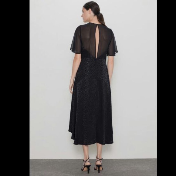 Zara Black Dress Asymmetric Dress NWT - Picture 5 of 8